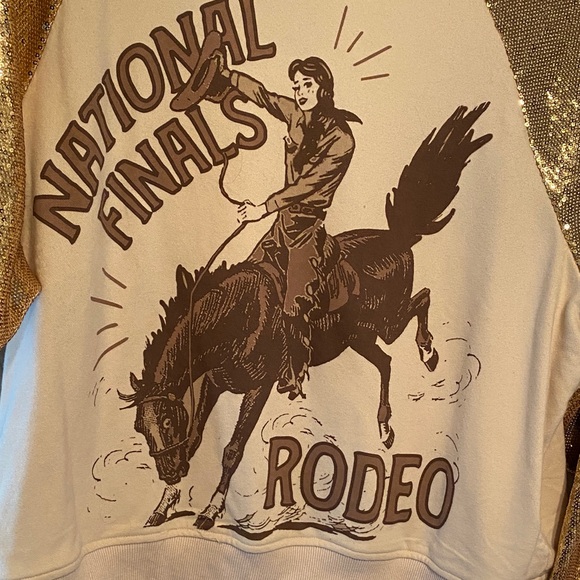 National Finals Rodeo Gold Sequin Sweatshirt - Picture 6 of 7